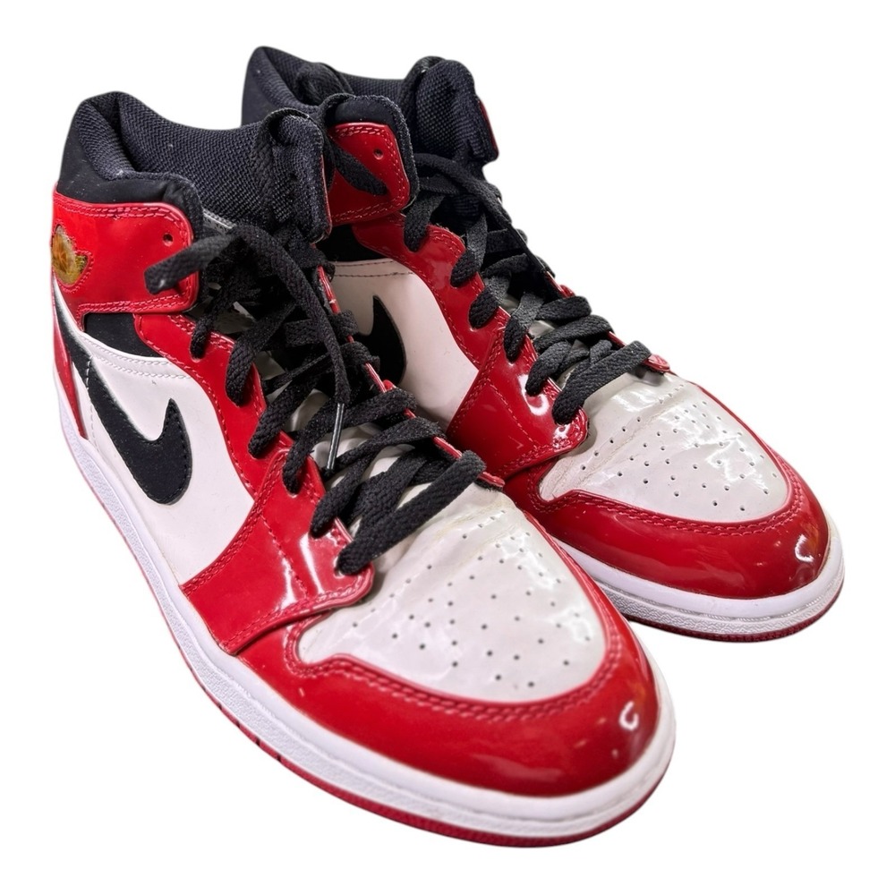 Air Jordan 1 Retro Mid Patent 2003 Chicago 136085-106 OG BOX Card Men's Size 8.5